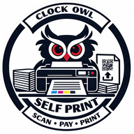 CLOCK OWL SELF PRINT logo